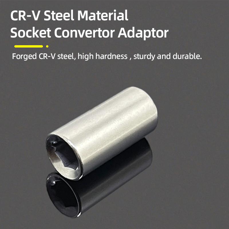 Socket Adapter Head 1/4 Inch Square Drive To 1/4 Hex Socket Adapter Converter Adapter Wrench Quick Change Hand Tool Accessorie