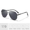 Men's Fashion Aviator Sunglasses - Large Metal Frame, Anti-UV, Double Bridge