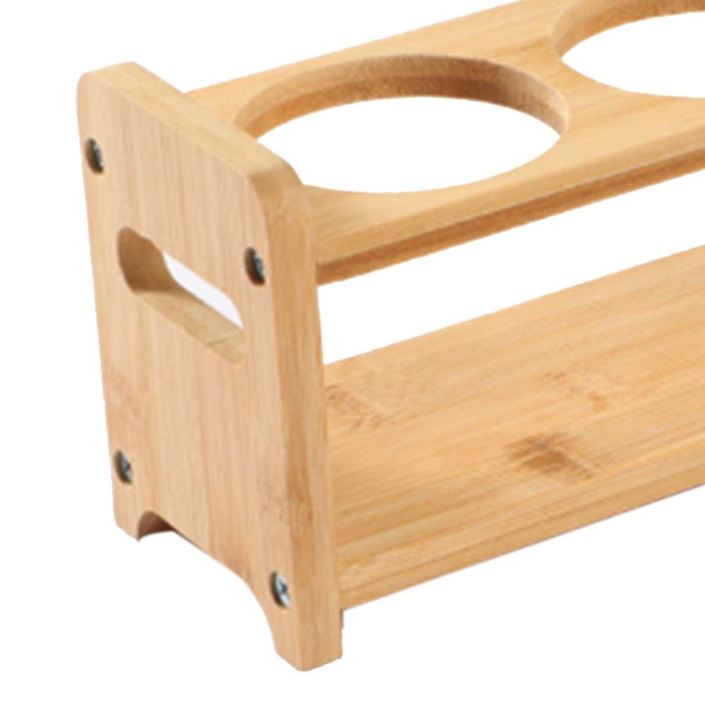 Round Slots Spice Bottle Organizer Wooden Seasoning Storage Stand  Cabinet Storage Organization