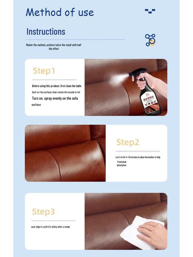 Premium Lederreiniger & Pflege für Sofas und Handtaschen