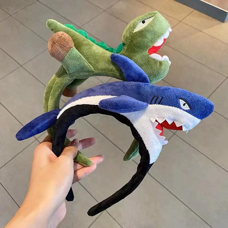 Diadema de Dibujos Animados Linda: Diseños Divertidos de Dinosaurios, Tiburones y Carpas para Niños y Adultos - Perfectos para Fotos y Actuaciones.