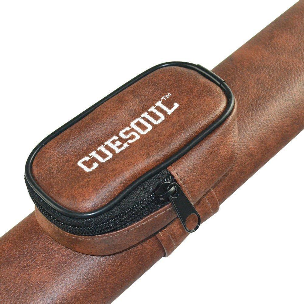 CUESOUL 1x2 Hard Pool Cue Case - Holds 1 Butt and 1 Shaft (5 Case Colors Available) (BCC002)
