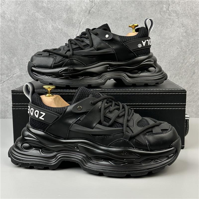 

Модные мужские кроссовки, повседневная обувь с сеткой, мужская обувь на шнуровке, легкая вулканизированная обувь, прогулочные кроссовки, мужские кроссовки для бега 38 чёрный