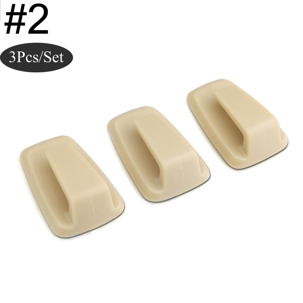 3Pcs/Set Universal Plastic Car Hanging Hook Adhesive Clip For Car Home Wall Keys Clothes Rack