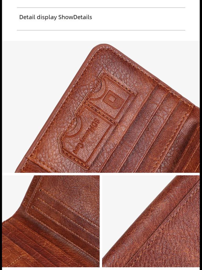 Men's Retro Business Multi-Card PU Slim Wallet