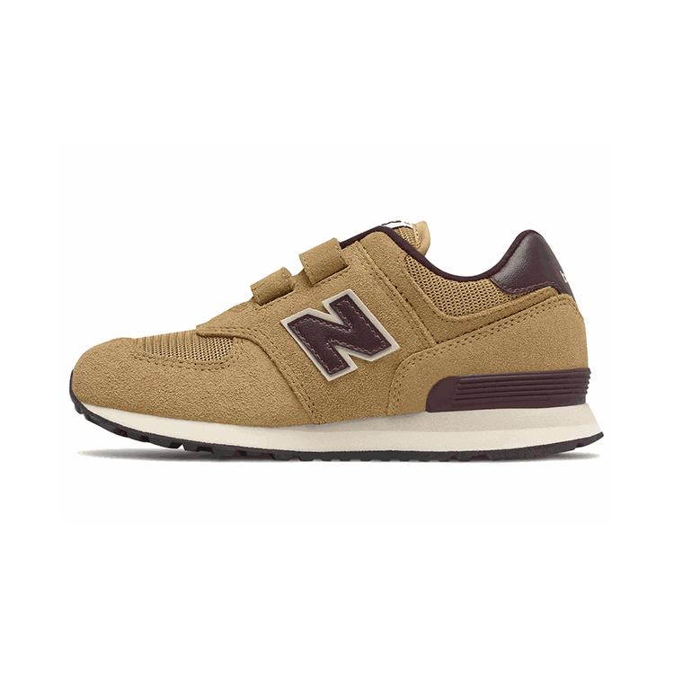 

New Balance NB 574 Series Low-Top Kids Running Shoes Brown Yellow Children Aged 3-7 Years Old 32.5