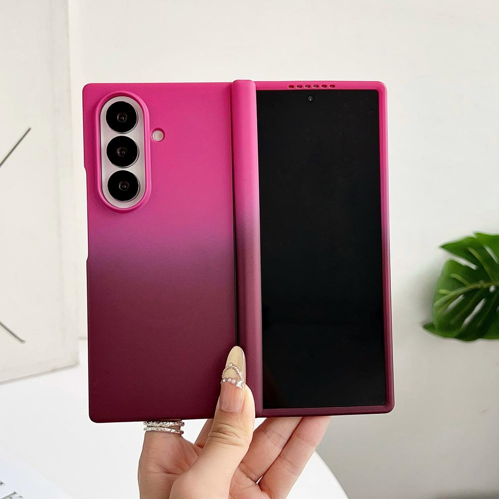 

Skin-feel Two-tone Gradient Wireless Charging Magnetic Ring Phone Case For Samsung Galaxy Z Fold 7 fold7 Camera protect Cover Galaxy Z Fold7