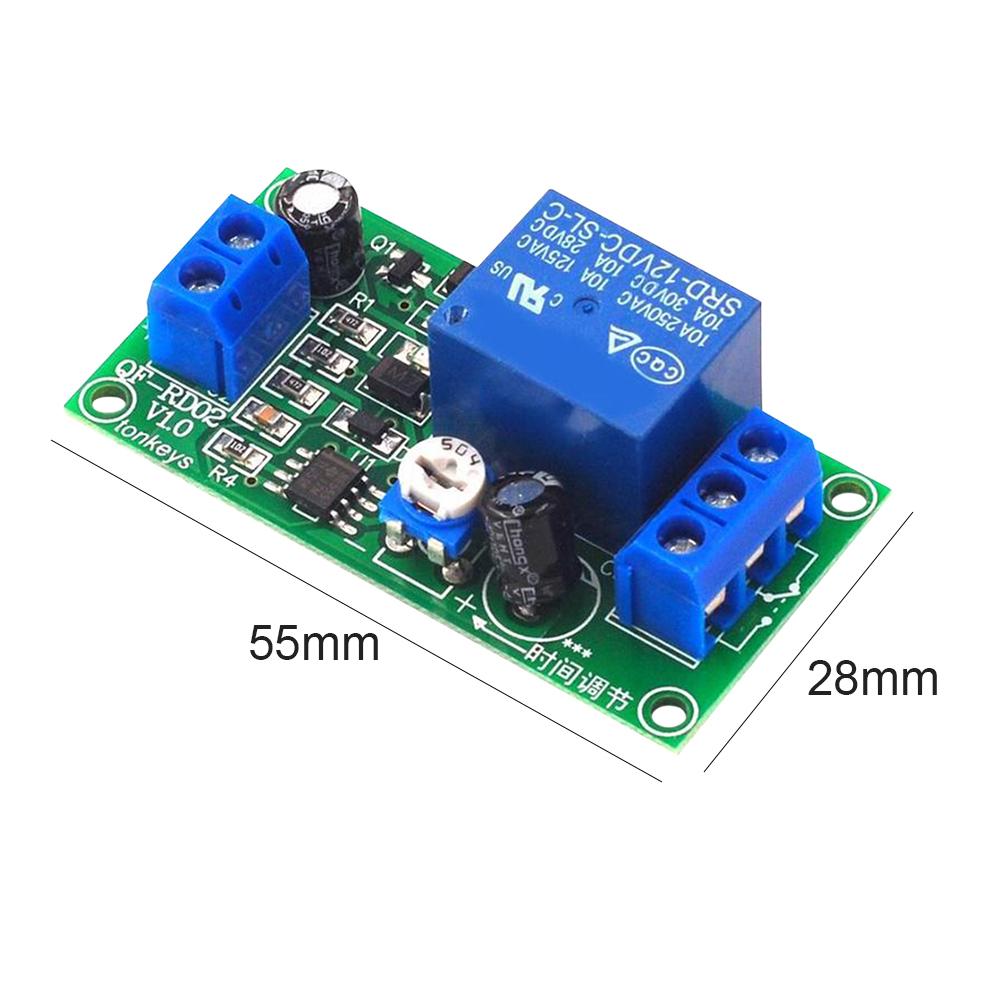 5-1PCS Time Delay Relay Module 12V DC Delay Relay Module NE555 0-60 Seconds Adjustable Timer Relay Board Electrical Equipment
