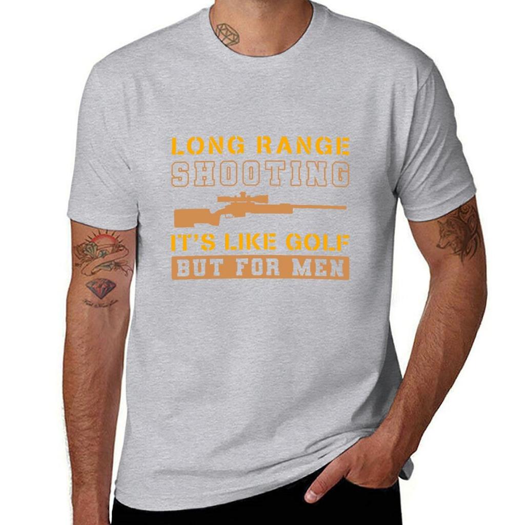 Long Range Shooting It's Like Golf But For Men T-Shirt cotton graphic tees oversized t shirt mens designer clothes