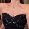 Glitter Rhinestone Bust Chain Multilayer Bikini Chest Chain Body Jewelry Body Chain Jewelry  Women