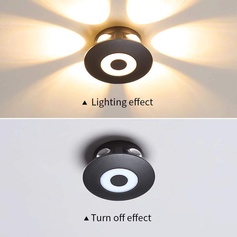 LED Wall Lights Outdoor Indoor AC85-265V 4W-12W Up & Down Wall Lamps Modern Light Decoration For Home Garden Bedroom Living Room