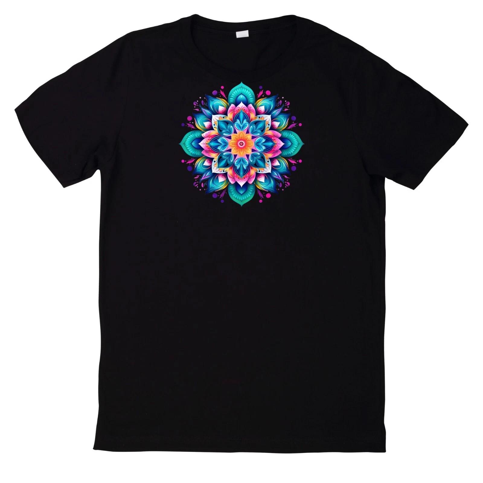T-Shirt Aquarell Mandala Motiv Baumwolle XXXL
