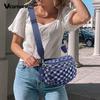 Women Adjustable Strap Crossbody Bag Vintage Shell Waist Bag Casual Daily Shoulder Purse