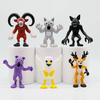 6/10/12/18Pcs Survival Horror Game Action Figure Cartoon Deer Owl Wolf Men Figurine Statue Decoration Ornament Forest Night Game Fans Collectibles