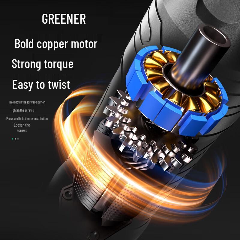 Green Forest Cordless Electric Screwdriver Set CN plug (adapter included)