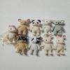 1Pc Forest Family Animal Figure Rabbit Bear Dog Flocked Shaggy Figurine Animal Model Toy For Kid Factory Defects
