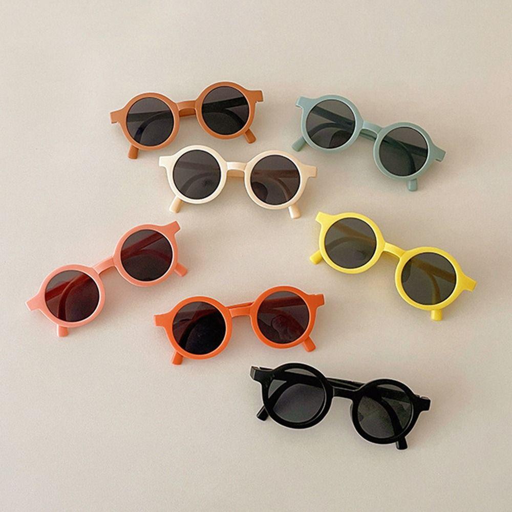 Candy Colored Stylish Sunglasses Round Frame Round Frame Sunglasses  For Girls