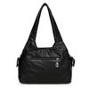 Leopard Print PU Leather Women Tote Shoulder Bag Rivet Decor Multi Pockets Large Capacity Casual Crossbody Handbag