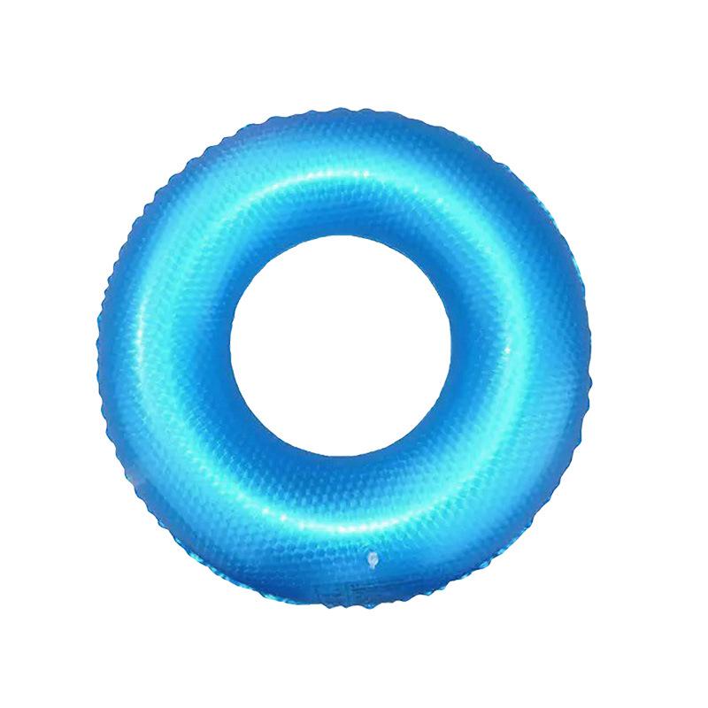 3D Pearlescent Adult Swim Ring: Thickened PVC Tricolor Donut