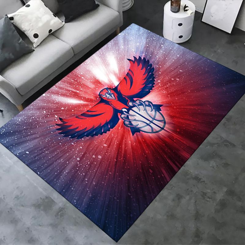 Atlanta Hawks Carpet Rug for Living Room Bedroom Home Sofa Decoration,Kids Play Non-slip Floor Mat