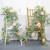 Welcome Sign Ivy Fake Plant Wedding Decoration Garland Home Decro Artificial Flower Rose Vine