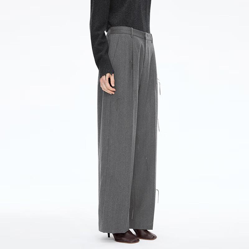 JNBY 2025 Winter Wool Blend Casual Straight-Leg Pants