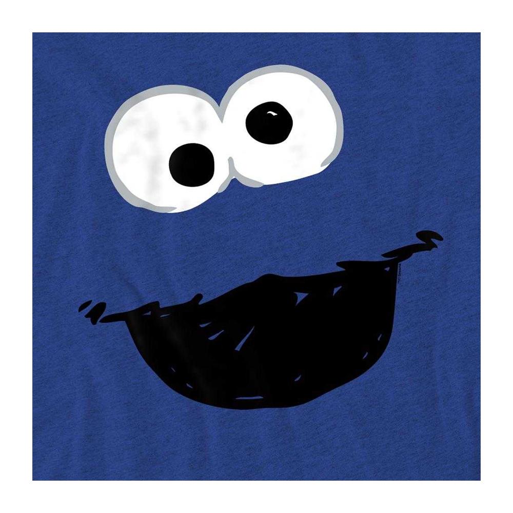 Sesame Street Unisex Adult Cookie Monster Crayon Heather T-Shirt
