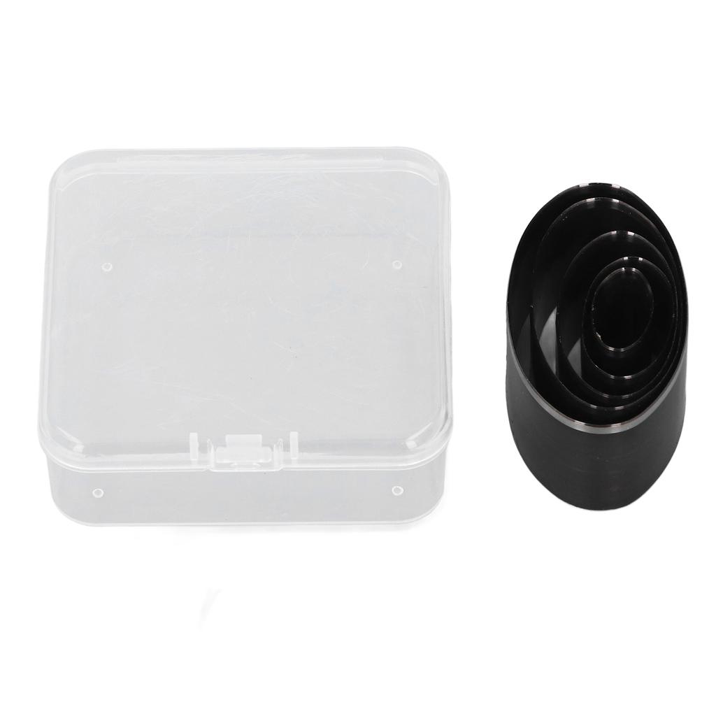 5PCS Set Leather Cutting Die Oval Shape 2060mm Long Shaft Hollow Punching Tool for Handcraft