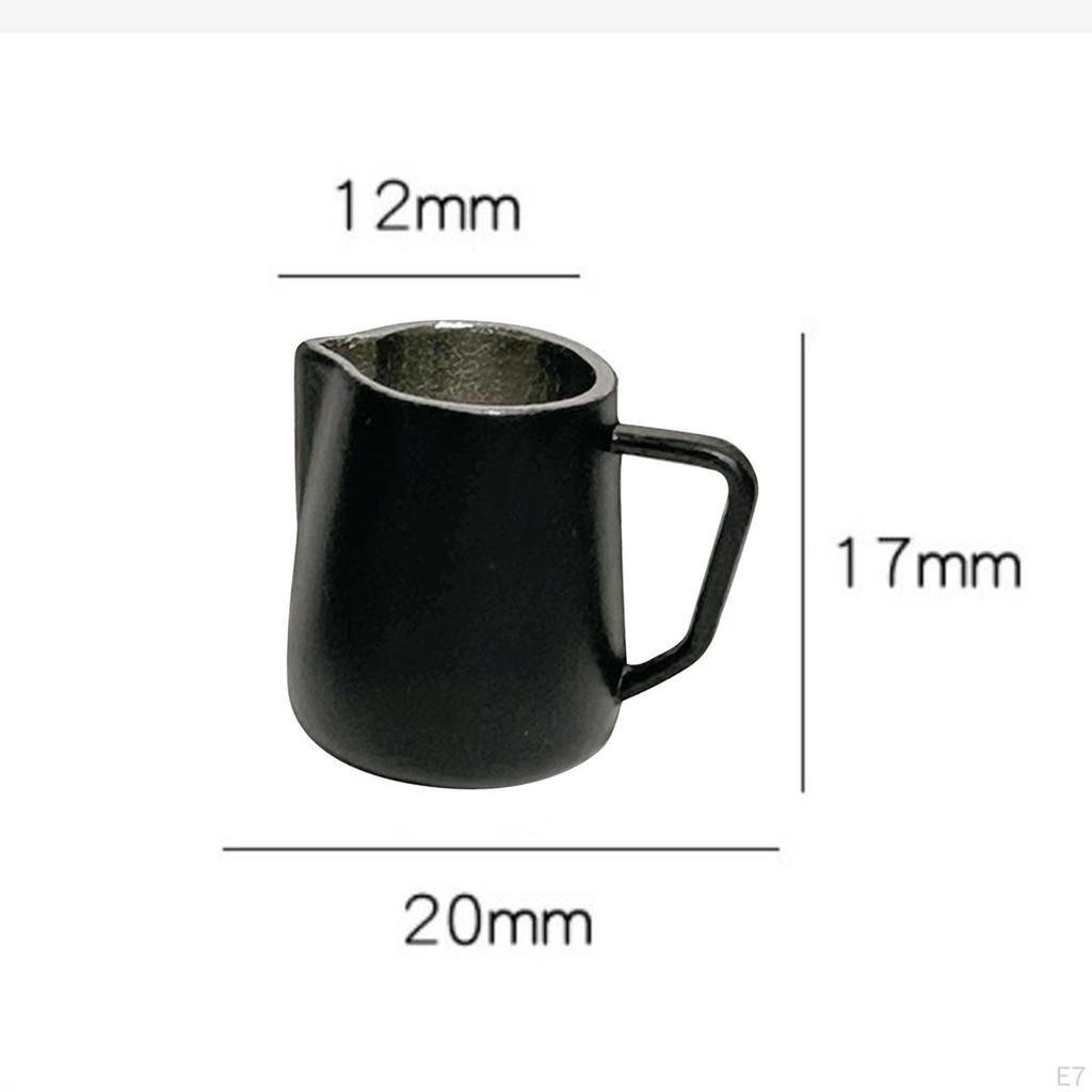 1/6 1/12 Puppenhaus-Miniatur-Dekoration Mini-Kaffeekanne mit Milchaufschäumfunktion Spielzeug