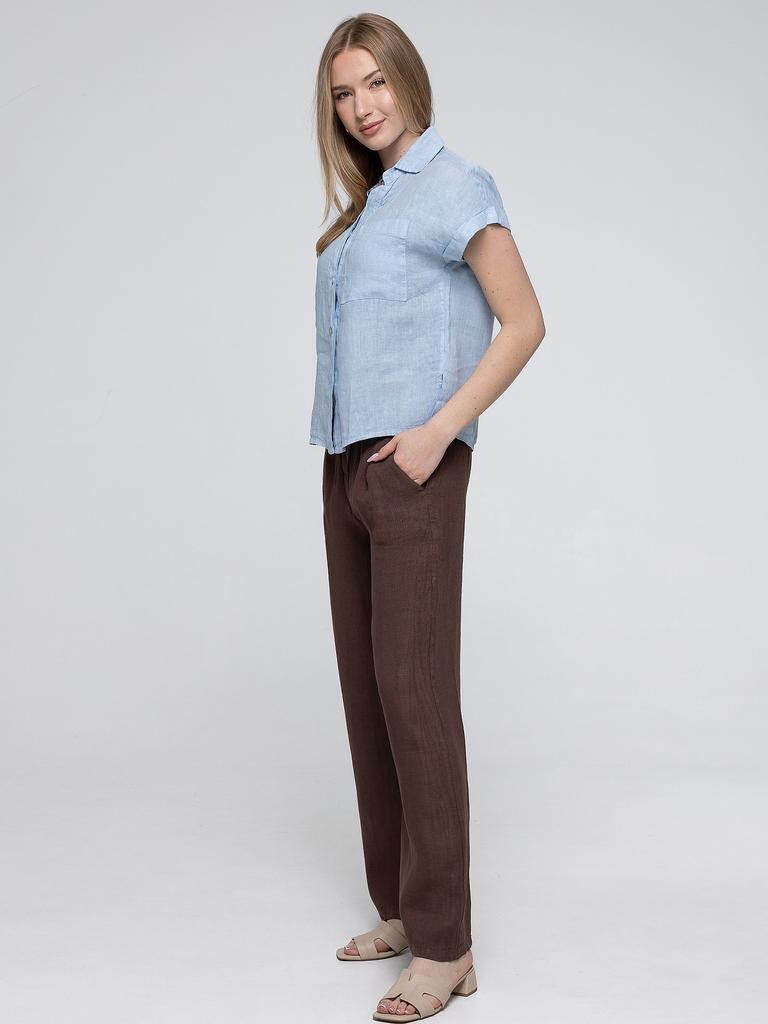WOMEN' LINEN WIDE LEG TROUSERS