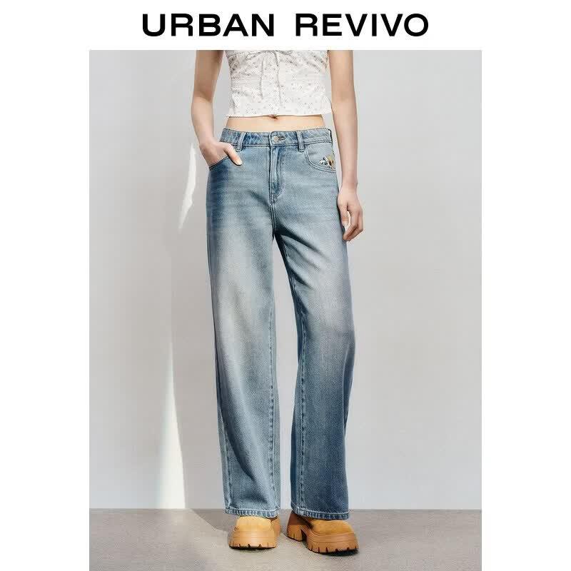 UR2026 Women s Embroidered Denim Jeans 30