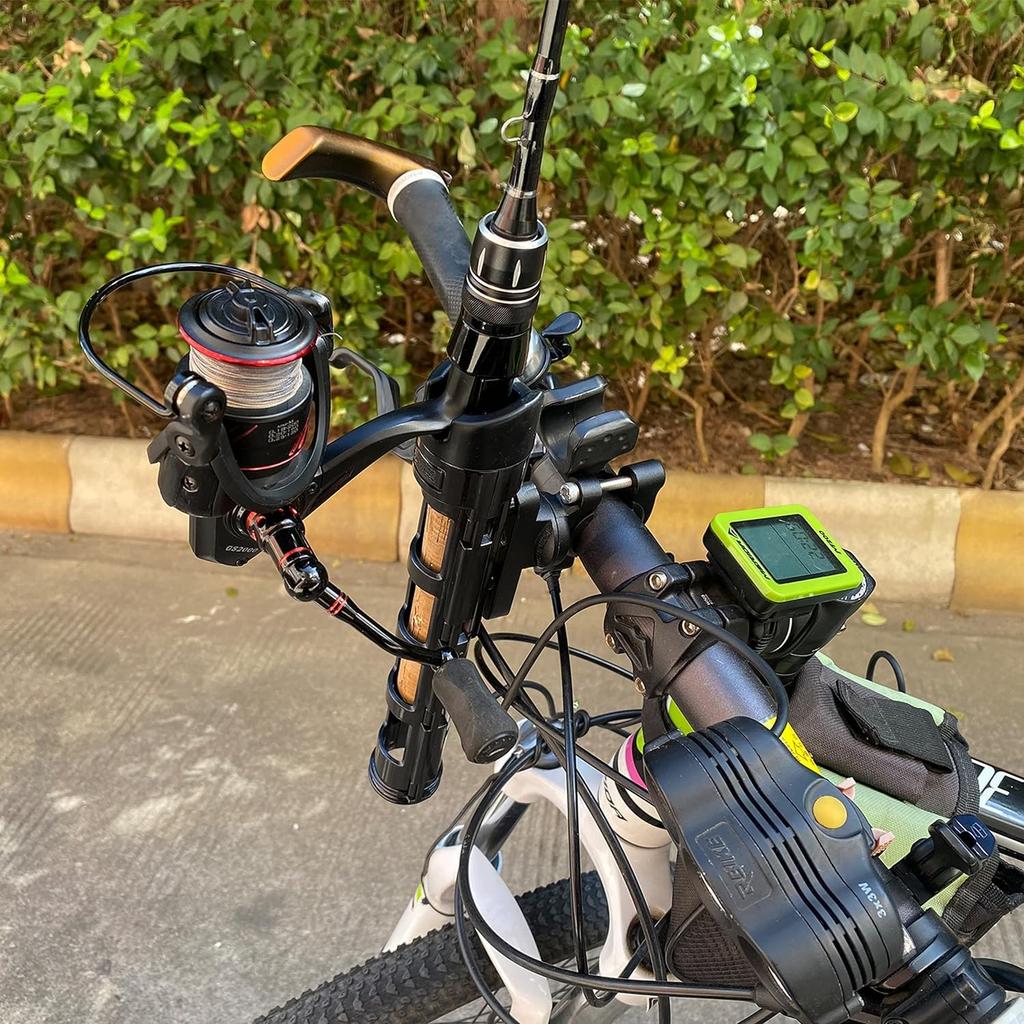 OUTDOORWEI Bicycle Fishing Rod Holder Fishing Rods Are Securely Attached To the Bike Safe and Secure Easy To Install - - -