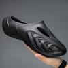 Half-Drag Hole Slippers Are Fashionable, Breathable, Light And Non-Slip, And Men'S Thick-Soled Large-Size Slippers For Beach Vacation.