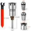 1/4 Inch Shank Router Bit Extension Collets ER20M Extender Chuck Converter Adapter, Convert 1/2-Inch & 1/4-Inch Shank Bits for Milling Lathe Tool