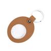 1Pc PU Leather Keychain Coin Holder Double Side Coin Display Case Medallion Sobriety Coin Recovery Chip Airtag Challenge Coin