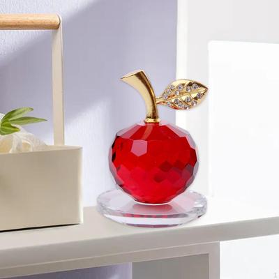 Crystal Apples Paperweight Home Decoration Accessories Desktop Valentine's Day Props Ornaments Gifts