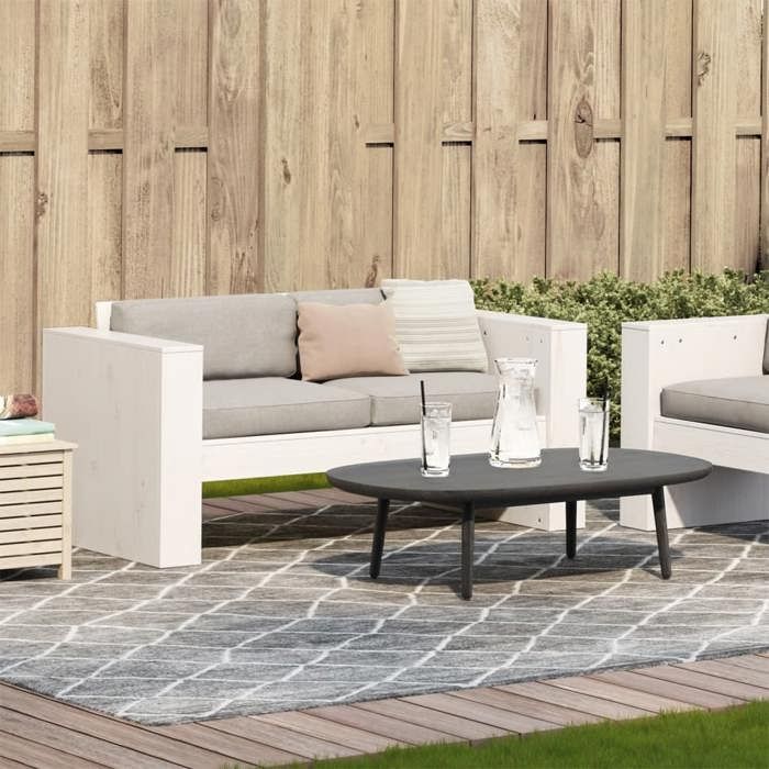 VidaXL Garden Sofa 2 Seater, Patio Seat with Armrests and Backrest, Front Porch Backyard Lawn Armchair, 832370