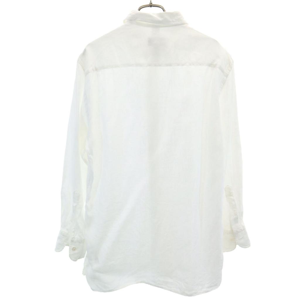 Dunhill Long Sleeve Linen Shirt S White Men's Used
