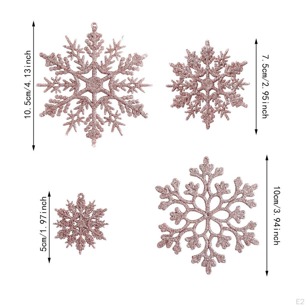 36 Pcs Christmas Snowflake Ornaments, Tree Decorations, Hanging Ornaments for Birthday,