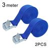 2pcs 3 Meters Buckle Tie-Down Belt Cargo Straps for Car Truck Motorcycle Bike Tow Rope Binding Belt Auto Luggage Bag Fixed Strap