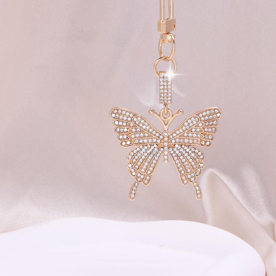 

Брелок-подвеска из сплава с бабочкой из страз - DIY украшение для сумки и автомобиля, подарок для друга