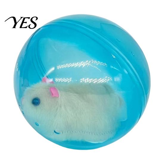 Giocattolo Palla Interattiva Auto-Rotolante per Gatti, Rotolamento Automatico con Criceto Coniglio di Peluche all'Interno, Animale Elettrico Simulato in Movimento per Gatti Cani Giocattolo