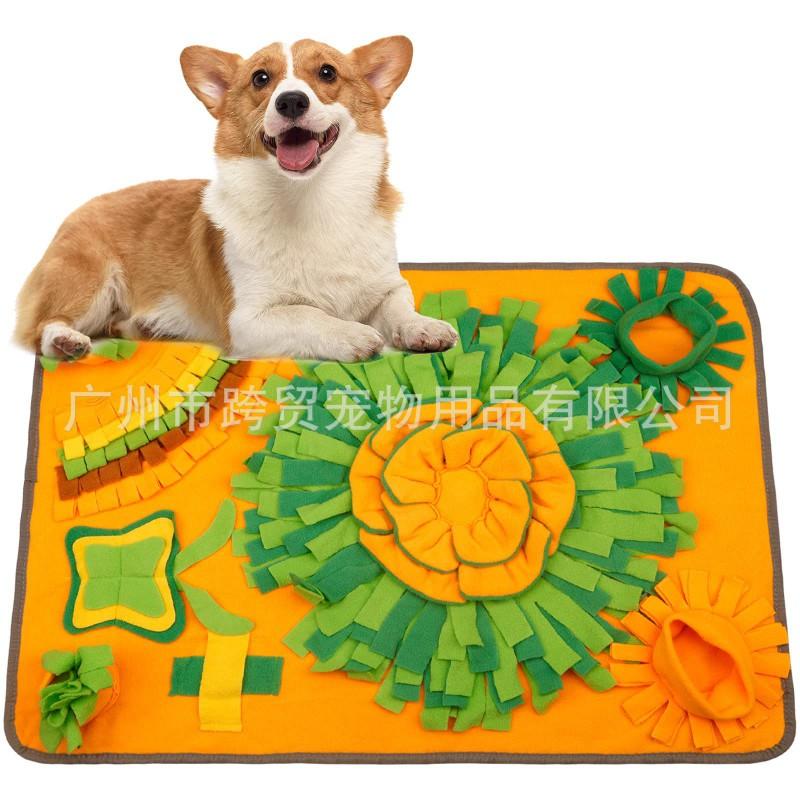 Dog Snuffle Mat Toy Mental Stimulation Durable Chew-Resistant Eco-Friendly Machine Washable Portable Indoor Outdoor Use