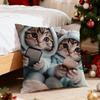 Cute Cat Holding Phone Cushion Cover For Pillow Printing Sofa Decoration Home Car Room Coffee Shop Office Nordic Simplicity