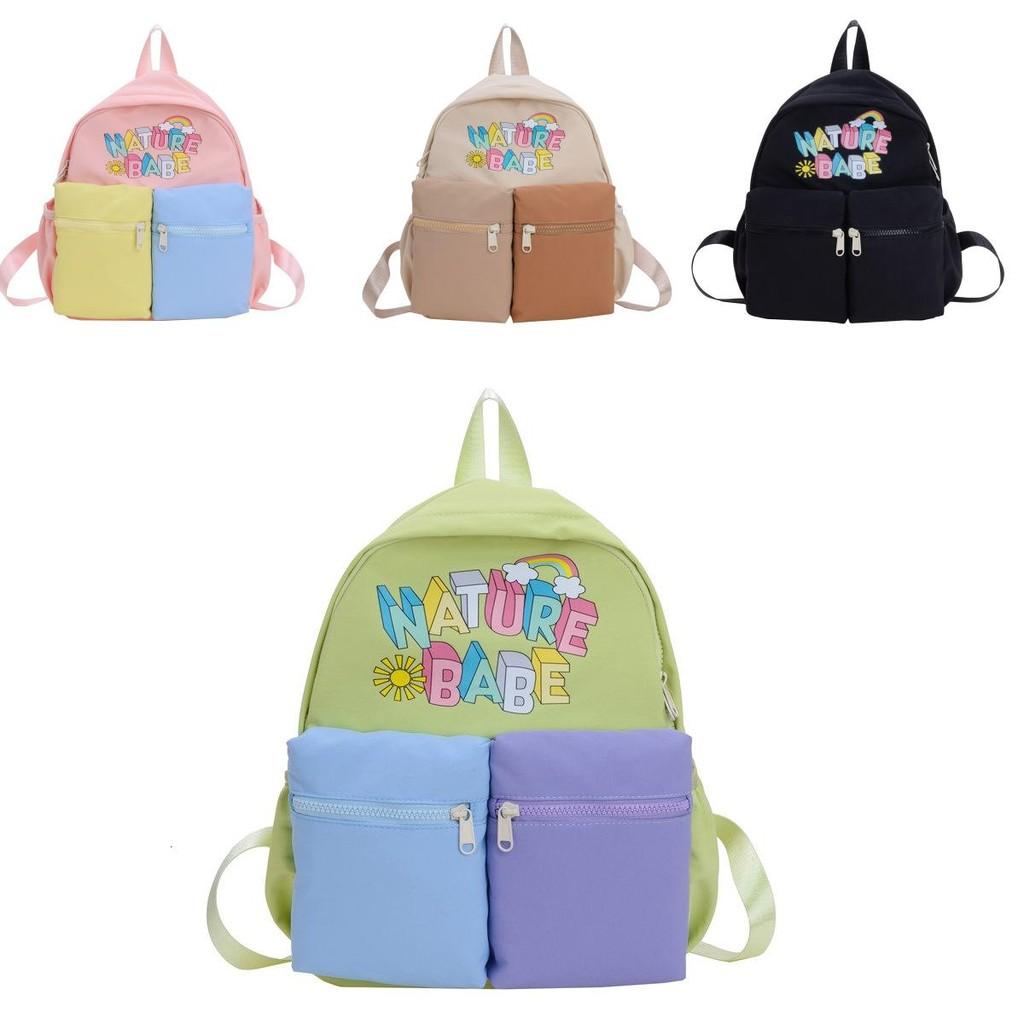 Kids Cartoon Backpack With Nylon Material For Preschool And School Use