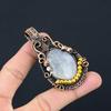 Moonstone 999 Copper Wire Wrapped Pendant, Handmade Gemstone Pendant, Gift For Mom Antique Jewelry