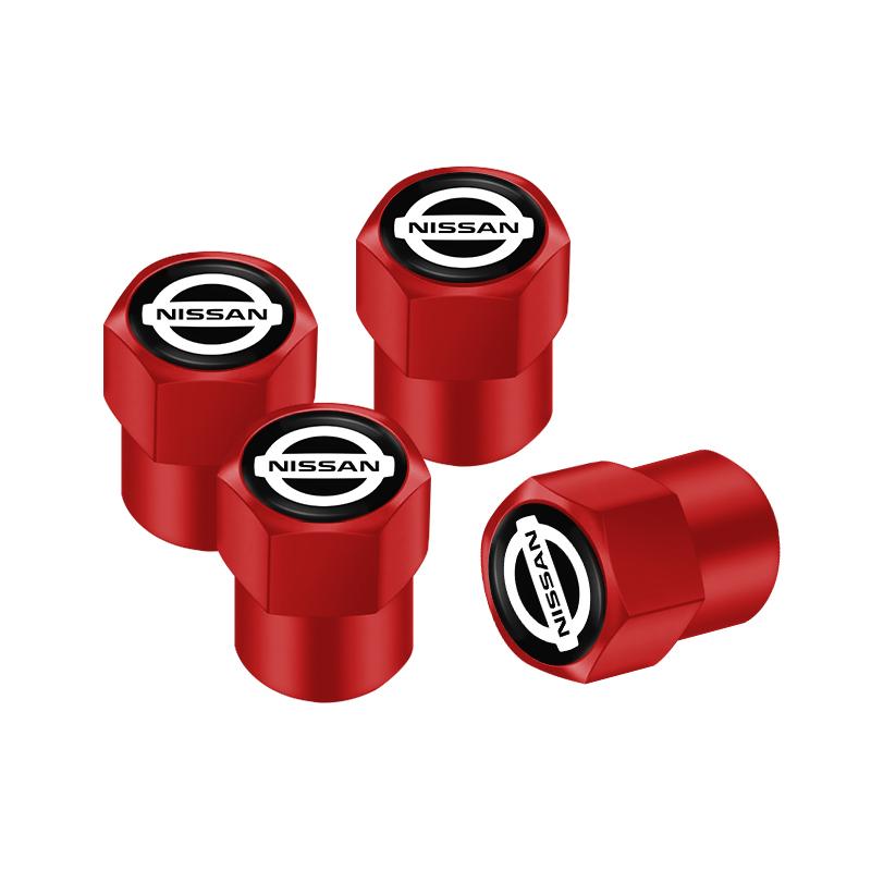 

4Pcs Car Wheel Tire Valve Caps Tyre Stem Covers Airdust Waterproof For Nissan X-trail Qashqai Juke Pulsar Sentra Altima Patrol