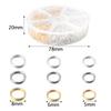 1 Schachtel 4/5/6/8/10/12mm Metall Offene Biegeringe Eisen Sprengringe O-Ring Verbinder Für Schmuckherstellung DIY Armband Halskette Ohrringe