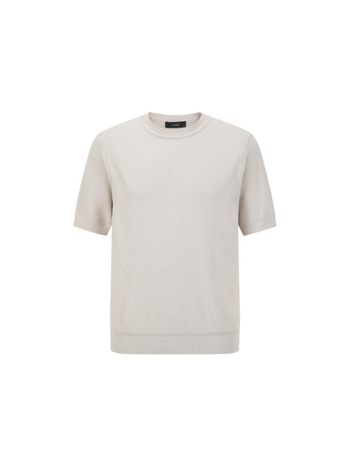 AND Z Men'S) Fine Texture Round Neck Short Sleeve Knit_Bzf2Er1103Be