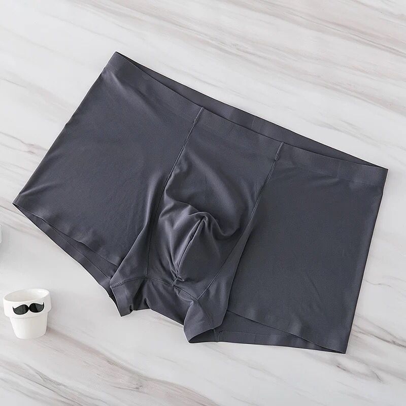 Men's Summer Thin Ice Silk Breathable Non-mark Flat Angle Underwear